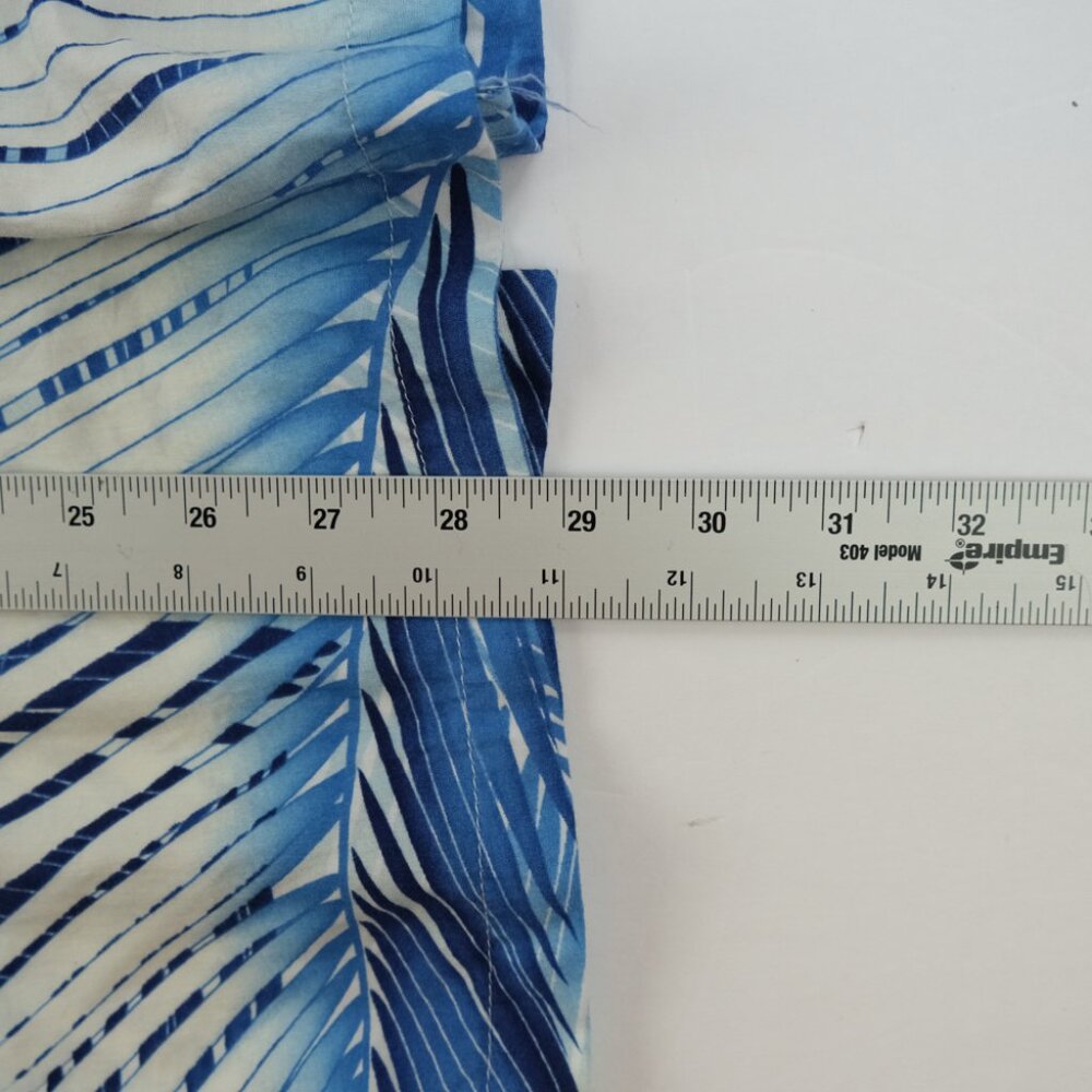Paradise Found Men's Sz Medium Palm fronds Honolulu Hawaiian Blue Rayon Wood - Picture 5 of 5
